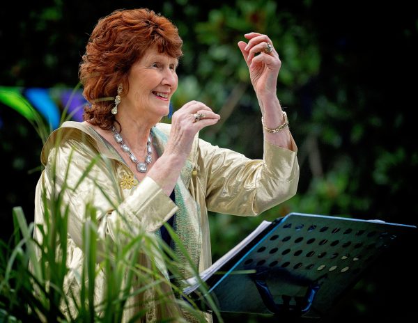 Lady conducting music