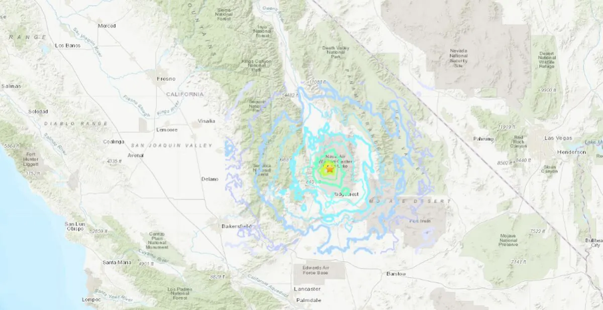 A 5.0 magnitude earthquake hit Ridgecrest, California, on the afternoon of Aug. 22 (USGS)