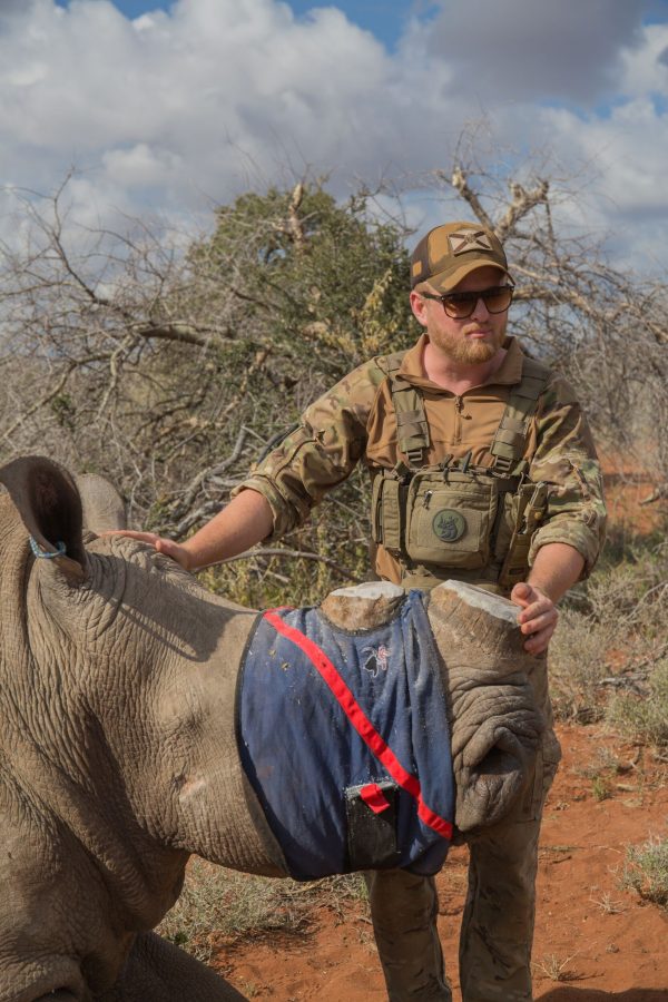 Tate with a rhino