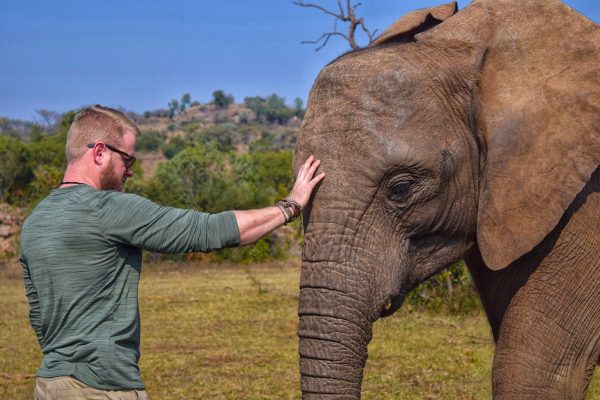 Tate with an elephant