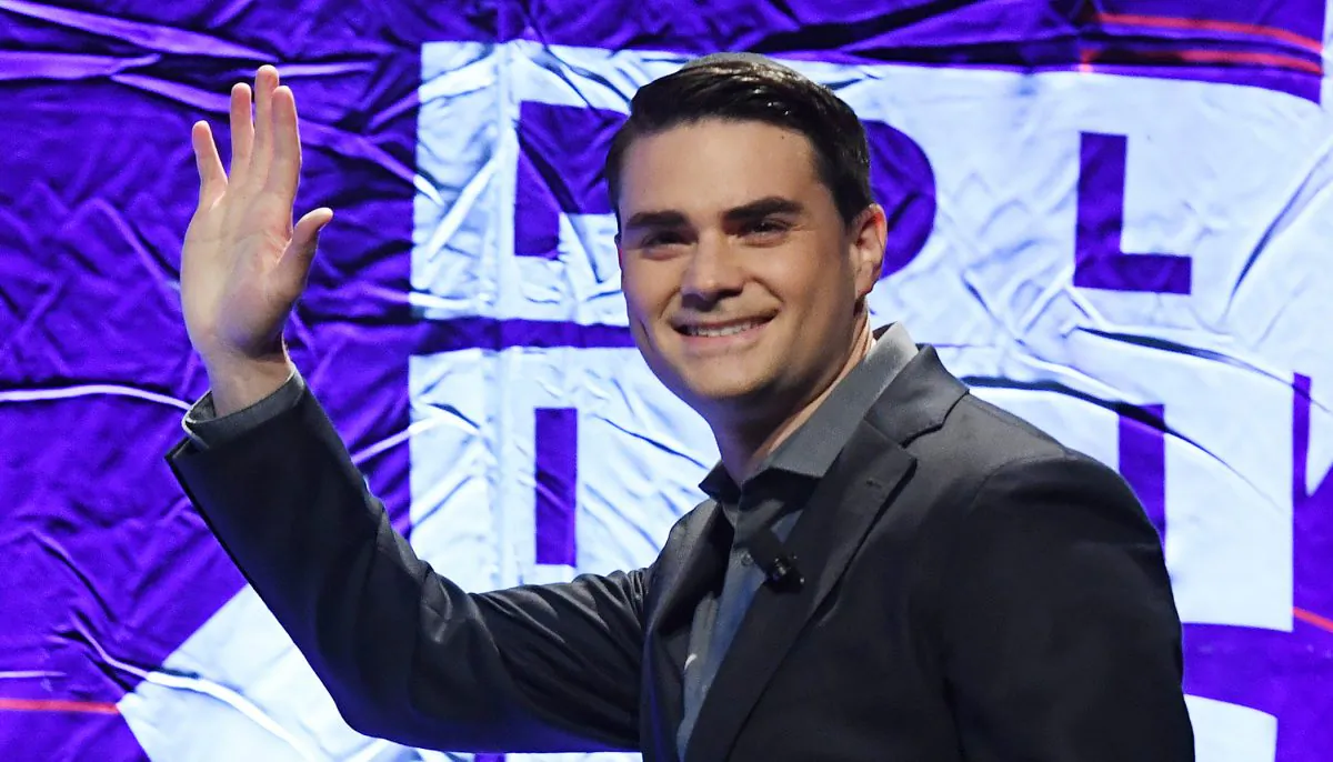 Conservative political commentator, writer, and lawyer Ben Shapiro waves to the crowd as he arrives to speak at the 2018 Politicon in Los Angeles, Calif., on Oct. 21, 2018. Mark Ralston/AFP via Getty Images)