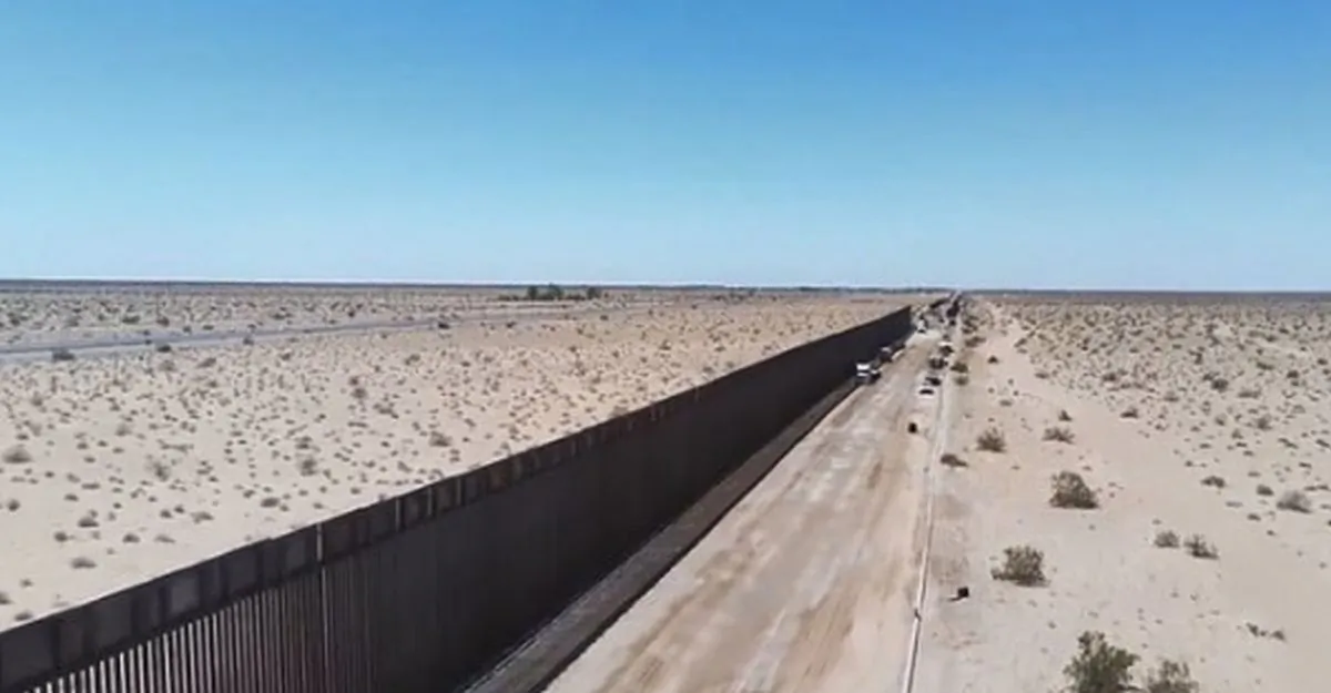 Border Patrol revealed a section of steel bollard wall near San Luis, Arizona, over the weekend (CPB)