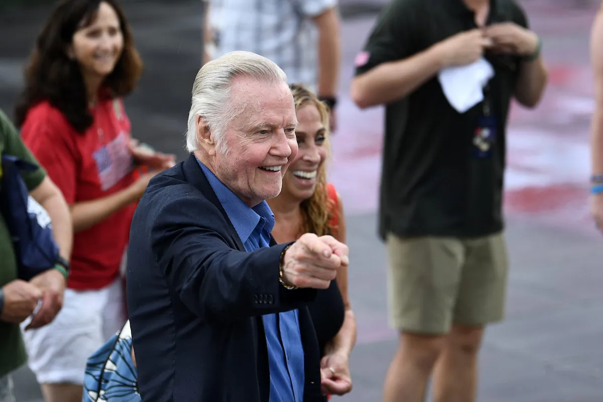 Actor Jon Voight greets people as they gather on the National Mall ahead of the "Salute to America" Fourth of July event with President Donald Trump at the Lincoln Memorial in Washington on July 4, 2019. (Brendan Smialowski/AFP/Getty Images)