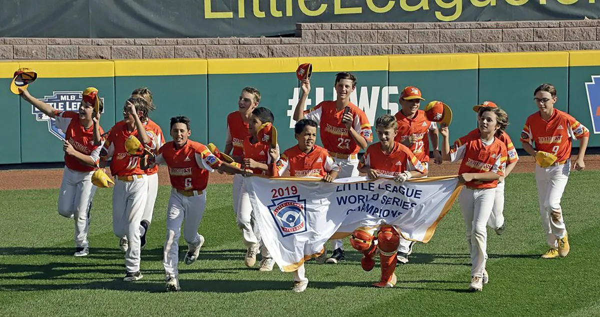 The Louisiana River Ridge Southwests defeat the Curaaco Caraibbeans at Lamade Stadium in South Williamsport, Pa., on Aug. 25, 2019. (AP Photo/Gene J. Puskar)