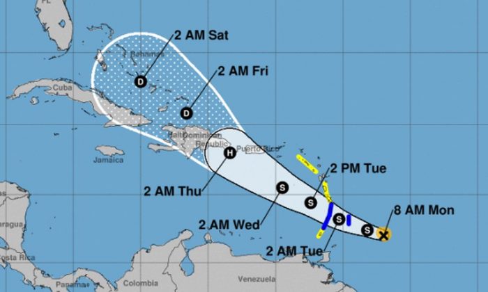 Tropical Storm Dorian Intensifies, Tracking to the Northwest | The ...