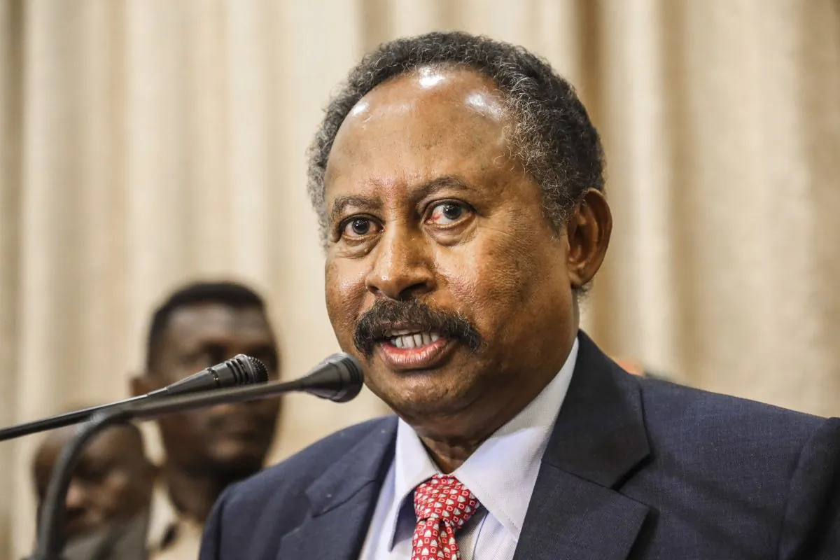 Sudan's new Prime Minister Abdalla Hamdok speaks during a press conference in Khartoum, Sudan on Aug. 21, 2019. (AP Photo, File)