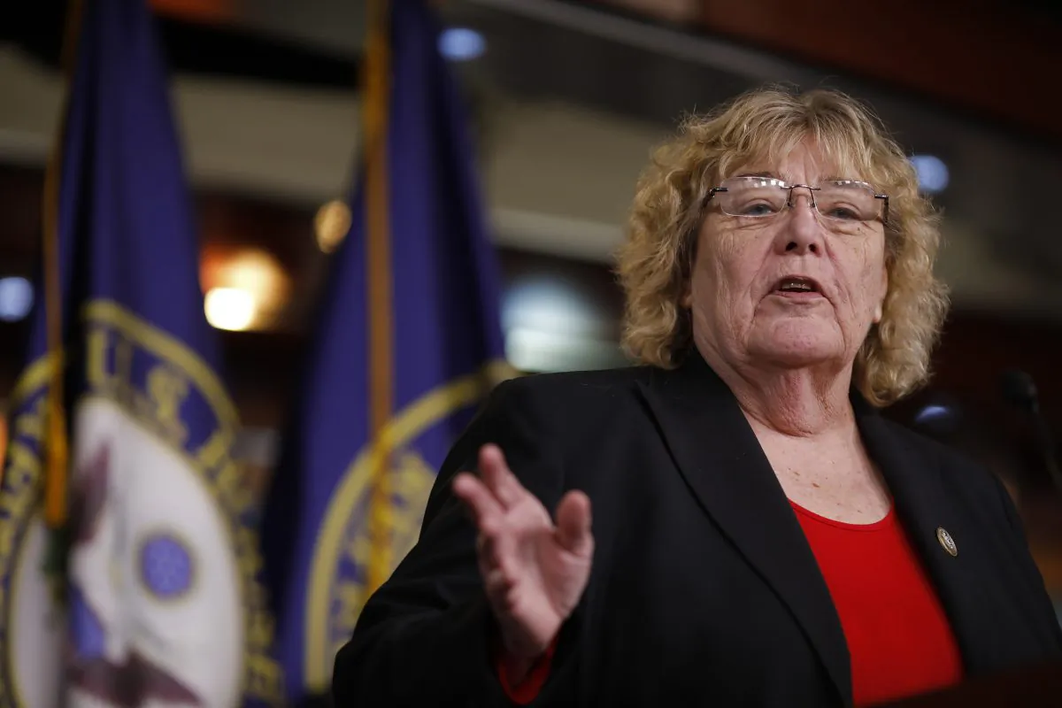 Rep. Zoe Lofgren (D-Calif.), now chair of the Committee on House Administration, speaks on Capitol Hill in Washington on Feb. 14, 2018. (Aaron P. Bernstein/Getty Images)