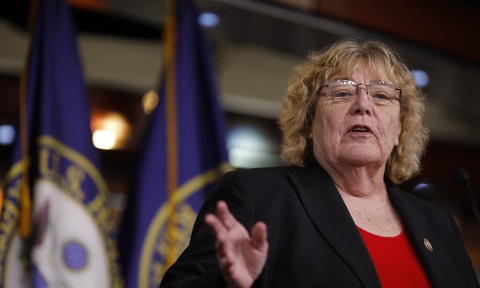 Rep. Zoe Lofgren (D-Calif), now chair of the Committee on House Administration, speaks on Capitol Hill in Washington on Feb. 14, 2018. (Aaron P. Bernstein/Getty Images)