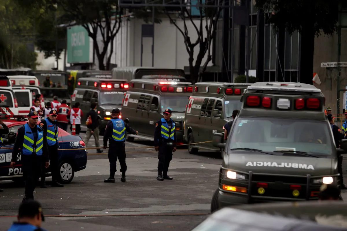 Ambulances arrive in Mexico City in a file photo. (Daniel Becerril/File Photo via Reuters)