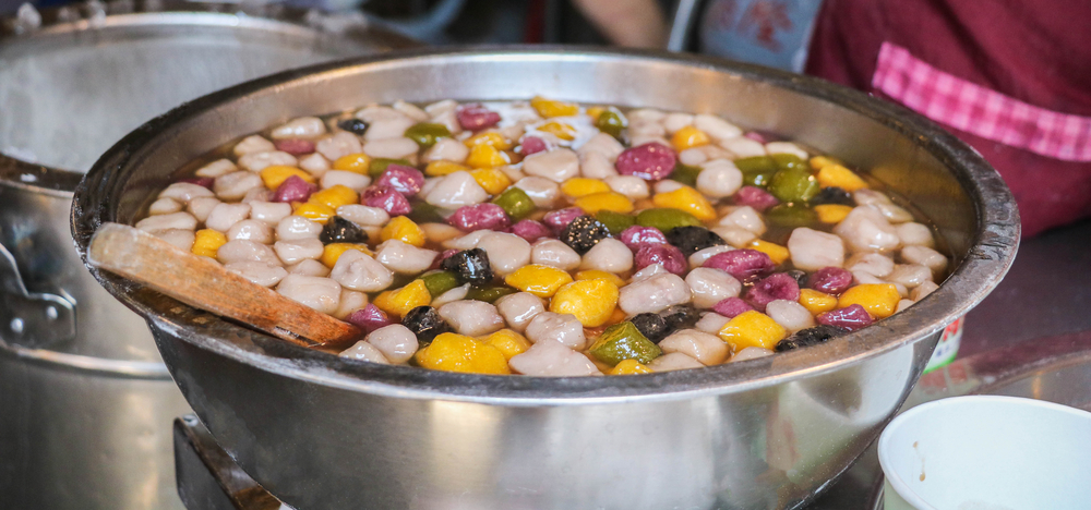 taro ball dessert in jiufen taiwan