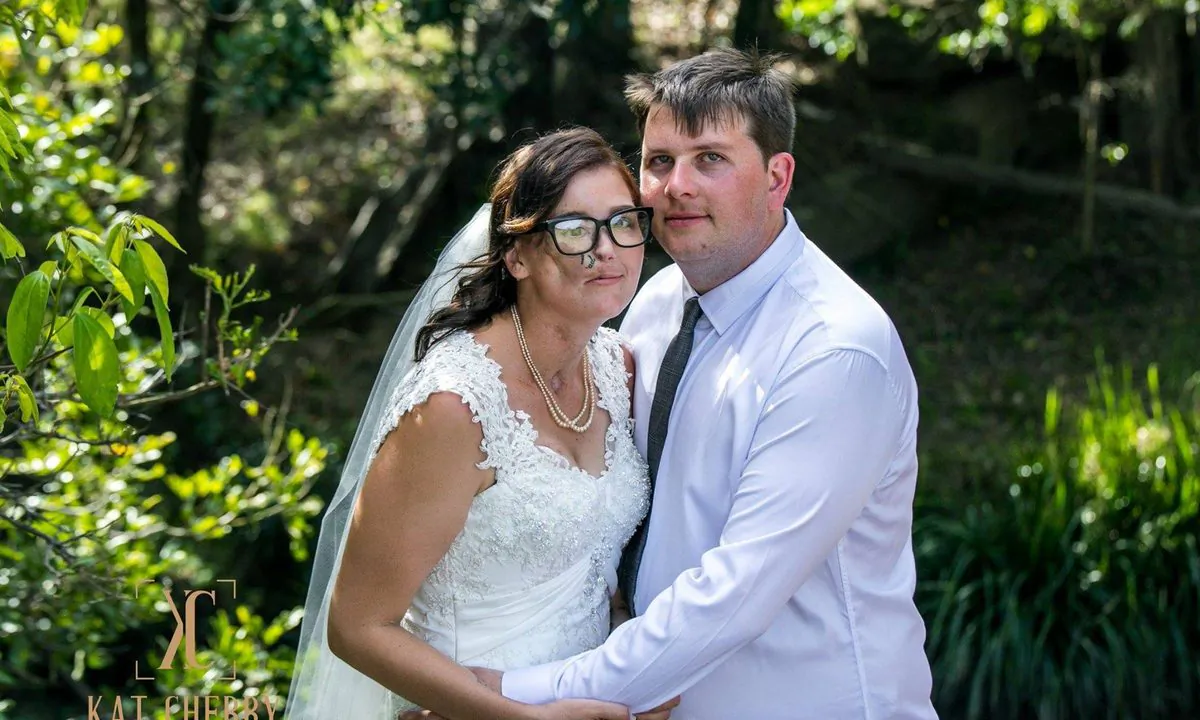 A wedding picture of Jo and Josh. (Kat Cherry Photography)
