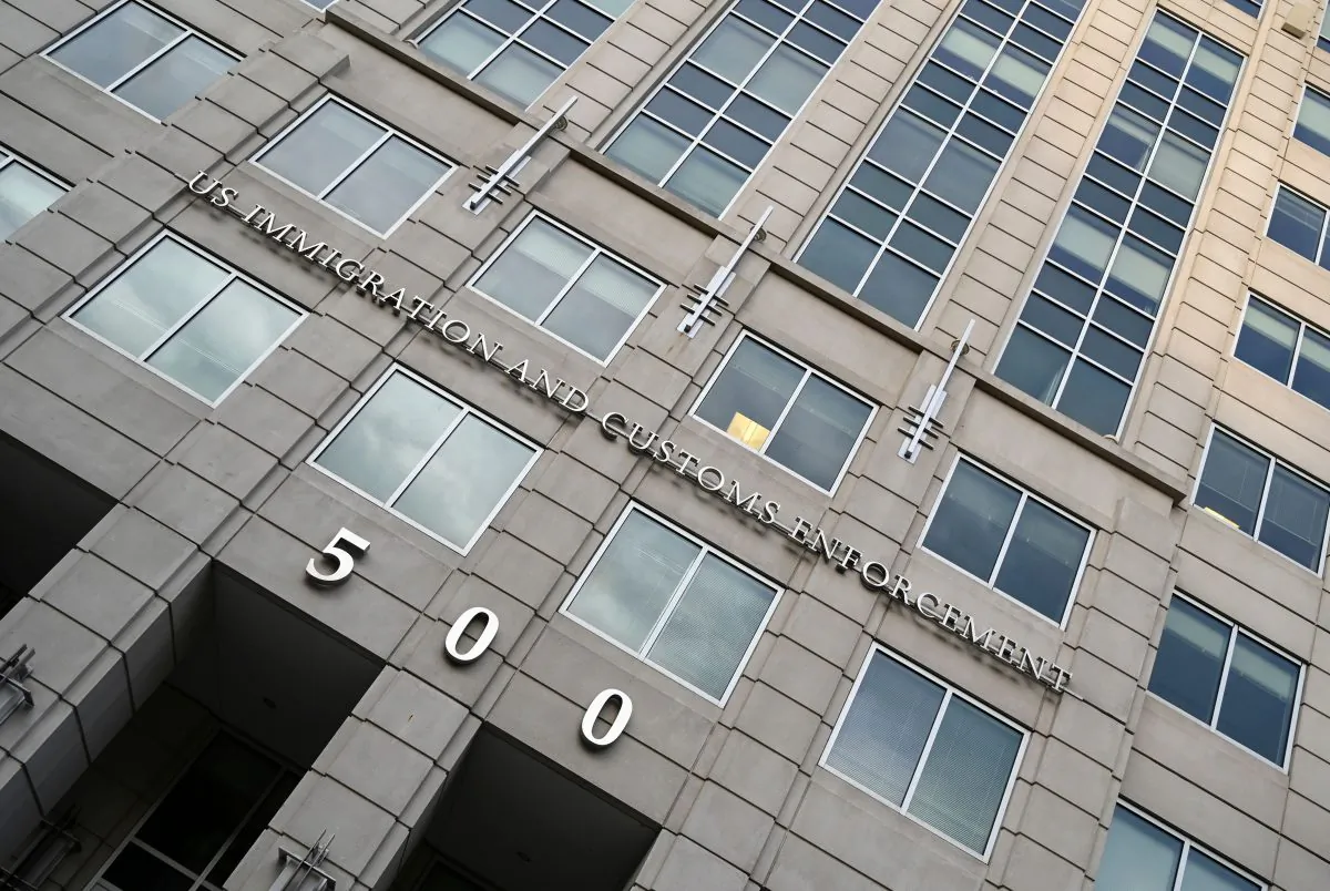 A U.S. Immigration and Customs Enforcement building is seen in Washington on May 9, 2019. (EVA HAMBACH/AFP/Getty Images)