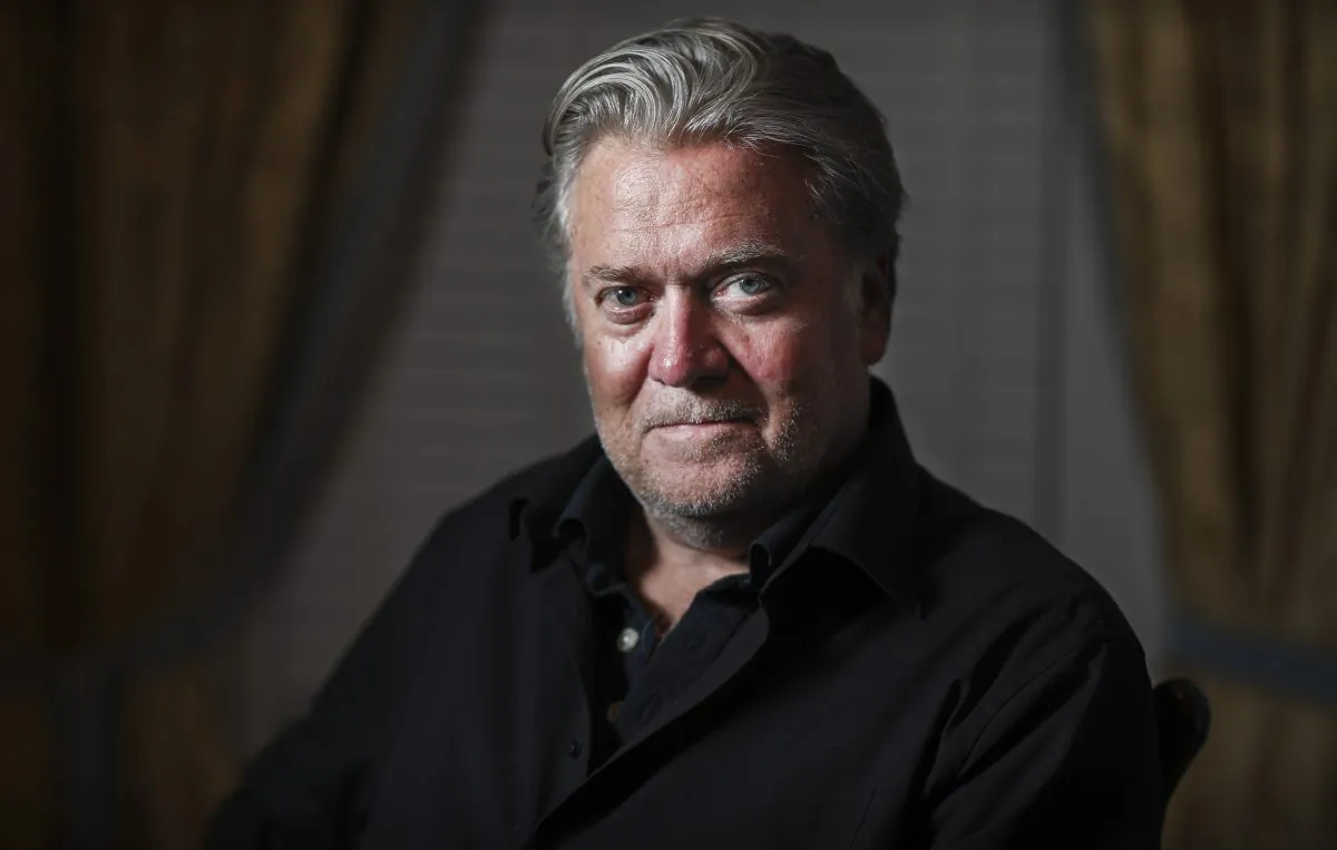 Steve Bannon, former White House Chief Strategist and former executive chairman of Breitbart News, at his home in Washington on Aug. 23, 2019. (Samira Bouaou/The Epoch Times)
