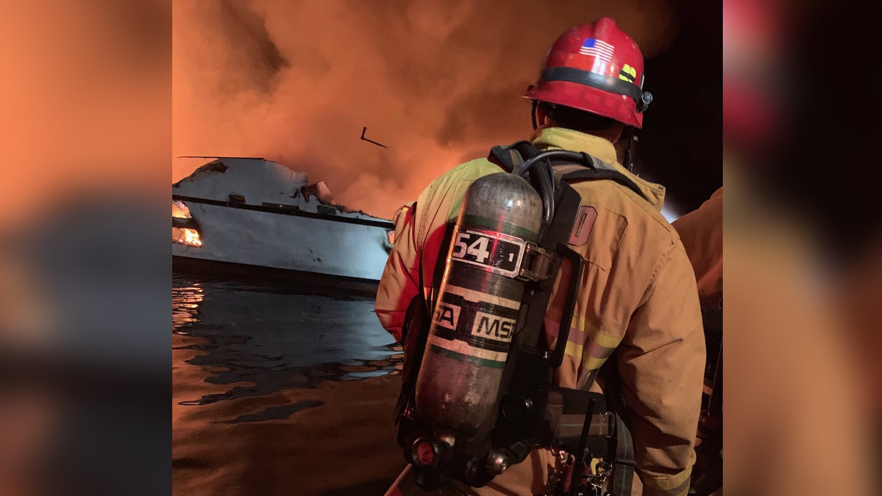 California boat fire