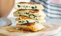 Halloumi, Kale, and Mint Gozleme