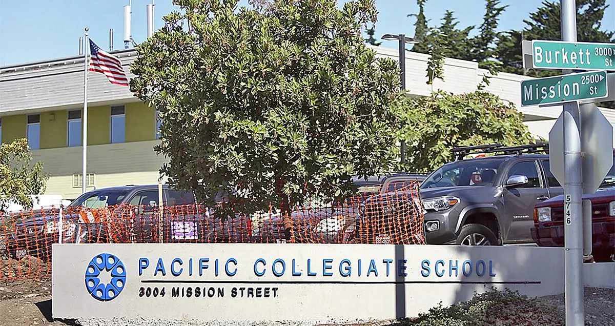 Exterior of Pacific Collegiate School in Santa Cruz, Calif., on Sept. 3, 2019. (Dan Coyro/The Santa Cruz Sentinel via AP)