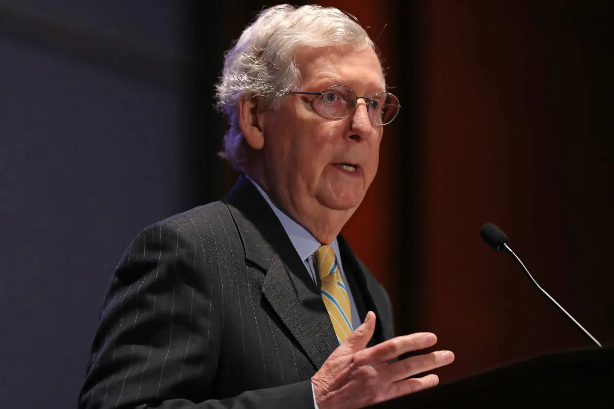 Senate Majority Leader Mitch McConnell (R-KY) addresses the Faith and Freedom Coalition's Road to Majority Policy Conference at the U.S. Capitol Visitor's Center Auditorium in Washington, on Jun. 27, 2019. (Chip Somodevilla/Getty Images)