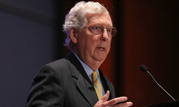 Senate Majority Leader Mitch McConnell (R-KY) addresses the Faith and Freedom Coalition's Road to Majority Policy Conference at the U.S. Capitol Visitor's Center Auditorium in Washington, D.C., on Jun. 27, 2019. (Chip Somodevilla/Getty Images)