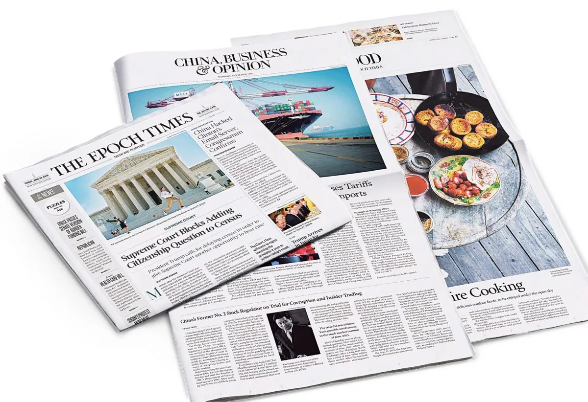 The Epoch Times newspaper. (Epoch Times staff)