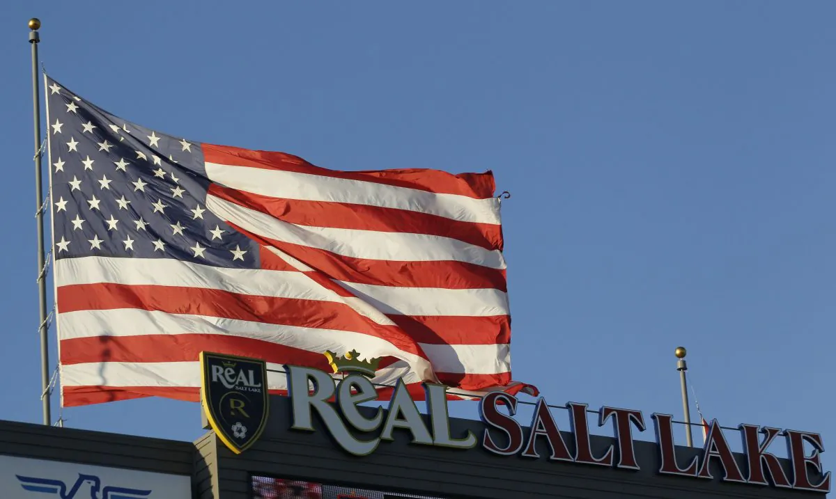 The U.S. flag flies over Rio Tinto Stadium in Sandy, Utah, on Sept. 3, 2011. (George Frey/Getty Images)