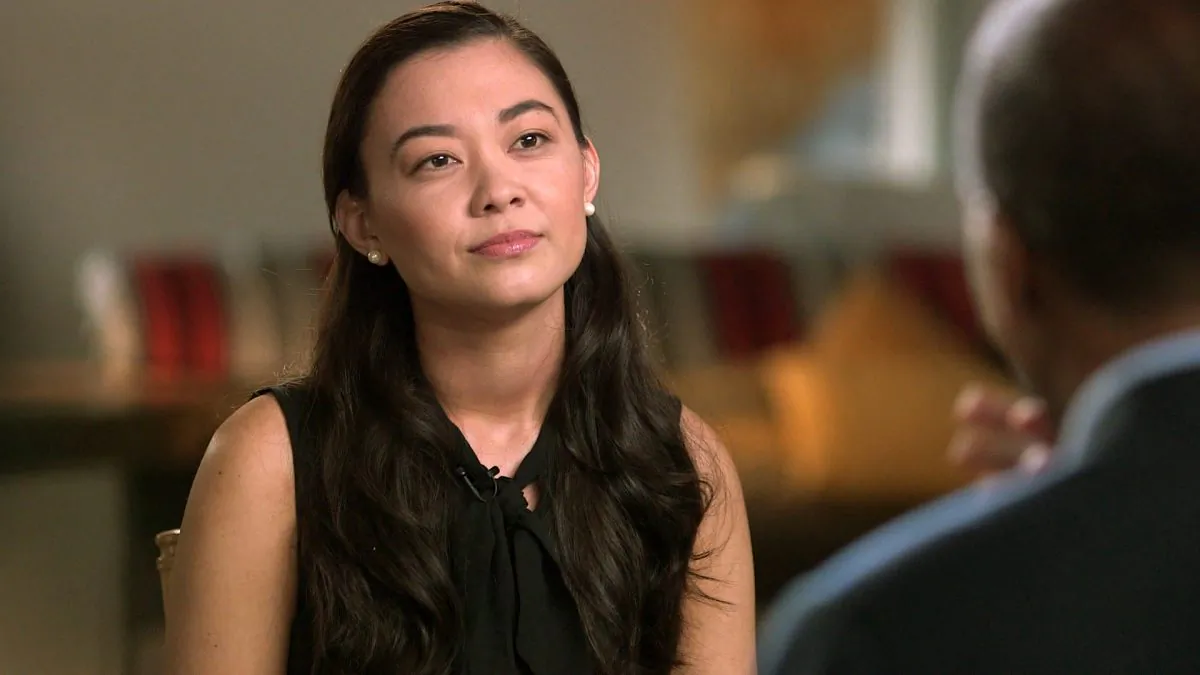 Chanel Miller during an interview on "60 Minutes," airing on Sept. 22, 2019. (60 Minutes/CBS via AP)