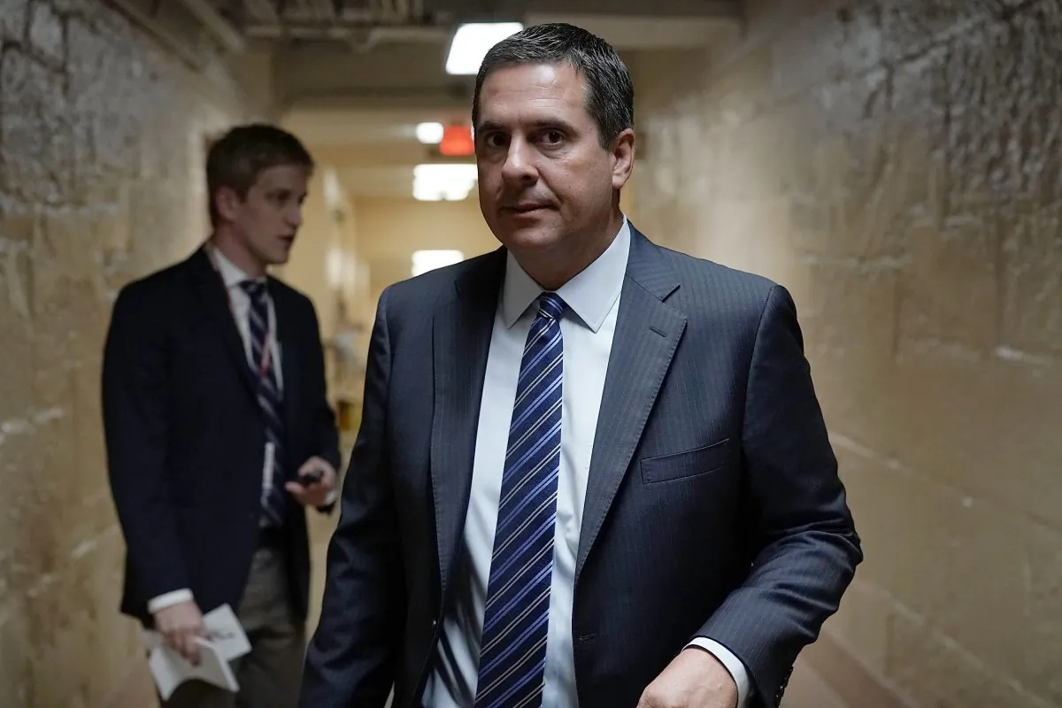 House Intelligence Committee Chairman Devin Nunes after a Republican conference meeting in Washington on June 7, 2018. (Alex Wong/Getty Images)
