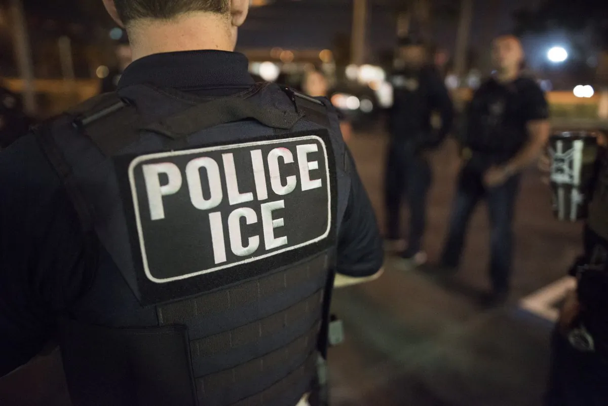 A U.S. Immigration and Customs Enforcement officer on March 20, 2019. (ICE)
