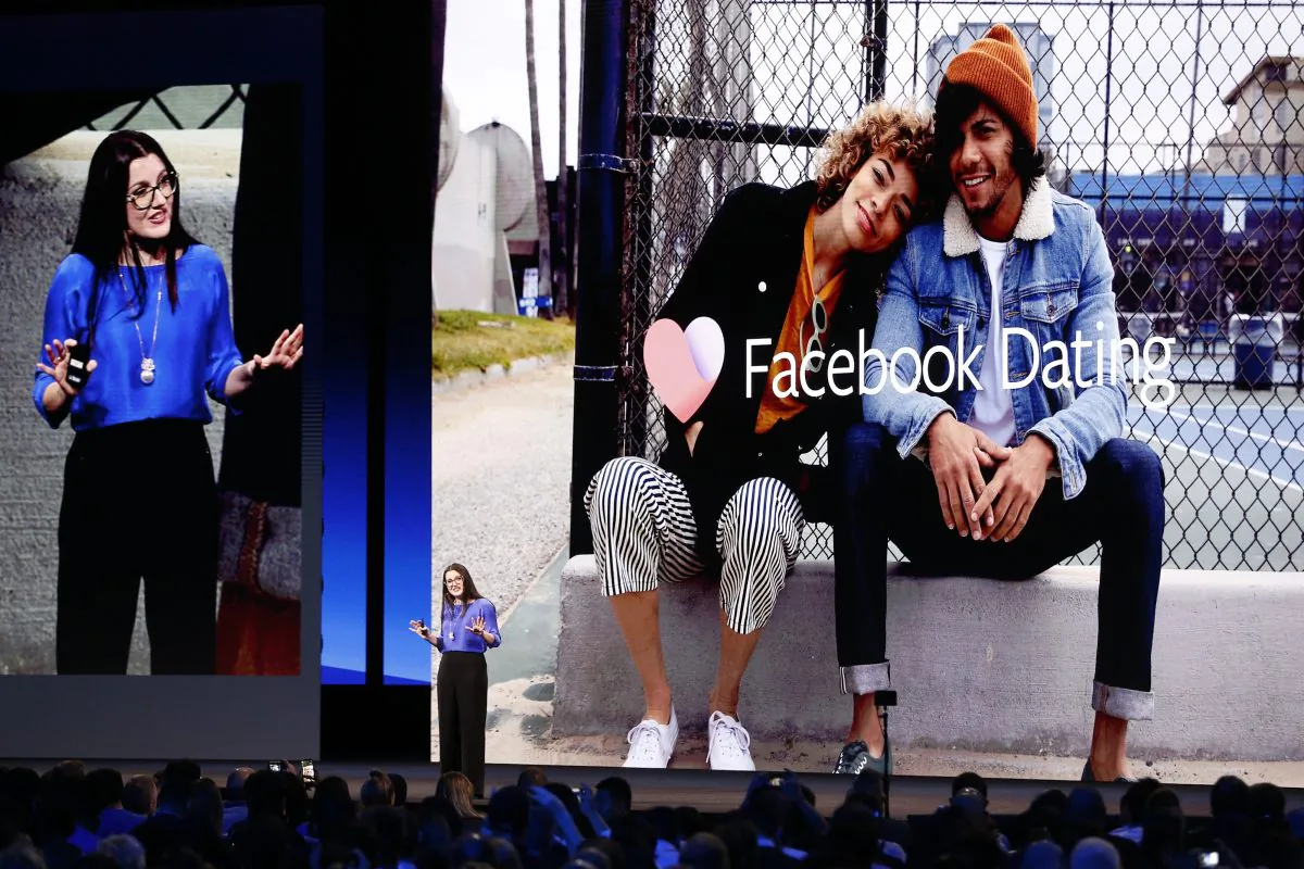 Facebook's Fidji Simo speaks about the Facebook Dating app during Facebook's annual F8 developers conference in San Jose, California, on April 30, 2019. (Stephen Lam/Reuters)