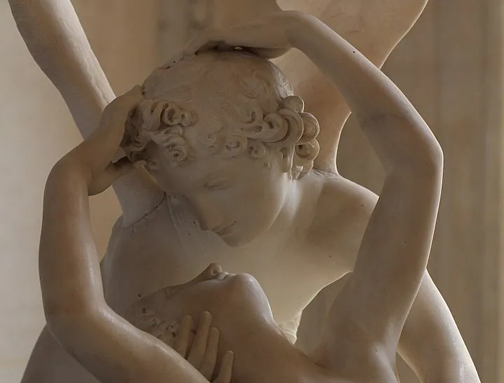 A detail from “Psyche Revived by Cupid's Kiss,” 1793, by Antonio Canova. The Louvre. (CC BY 3.0)