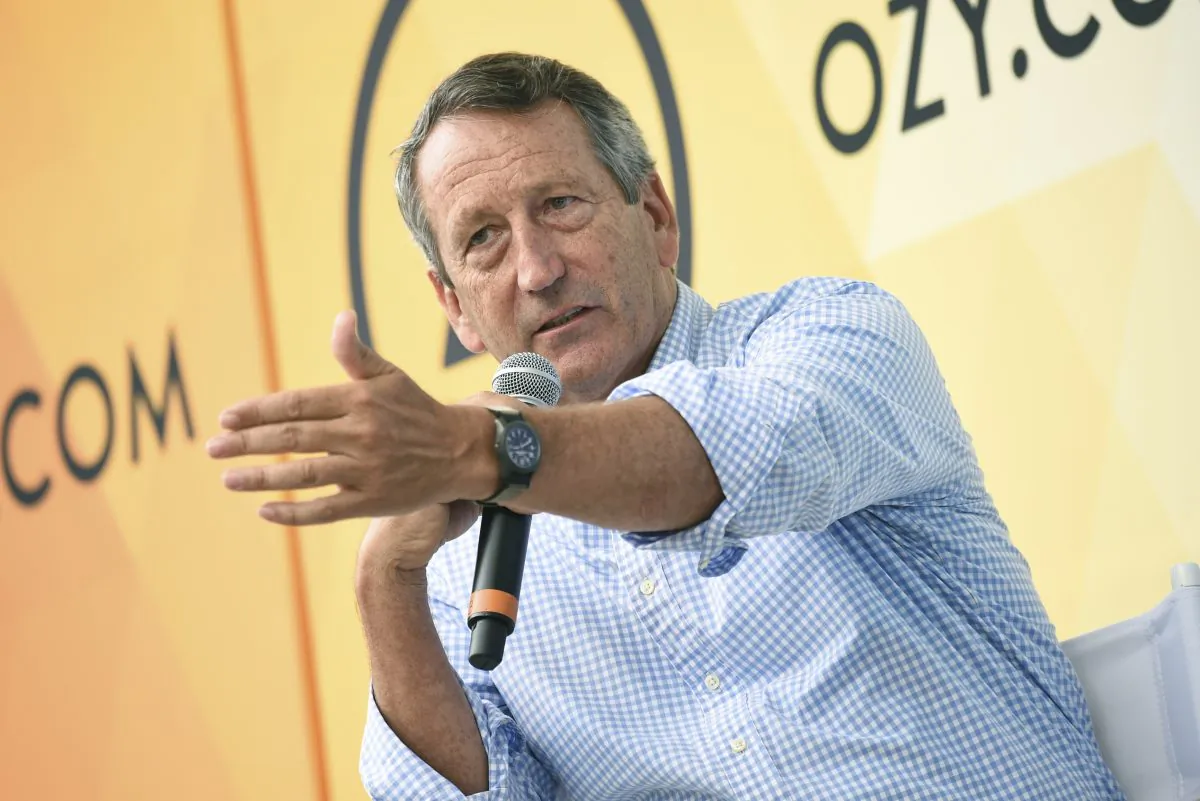 Former South Carolina Rep. Mark Sanford speaks at OZY Fest in Central Park in New York on July 21, 2018. (Evan Agostini/Invision/AP)
