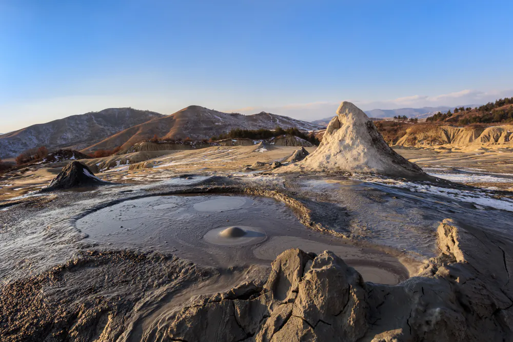 Mud volcanoes in eastern Romania. (Shutterstock)