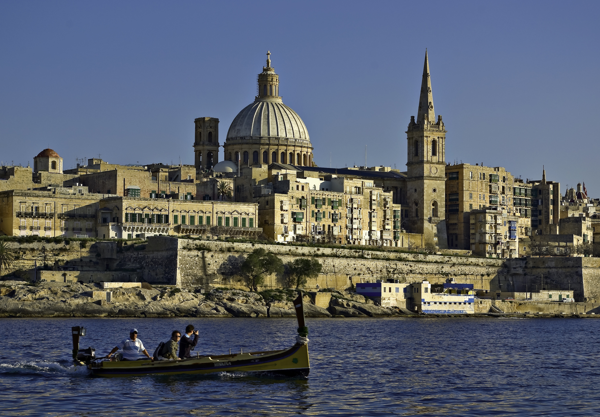Valletta coastline in malta