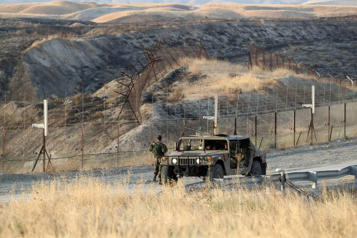 Israeli soldiers keep guard in the Jordan Valley, the eastern-most part of the Israeli-occupied West Bank that borders Jordan on June 26, 2019. (Ammar Awad/Reuters)