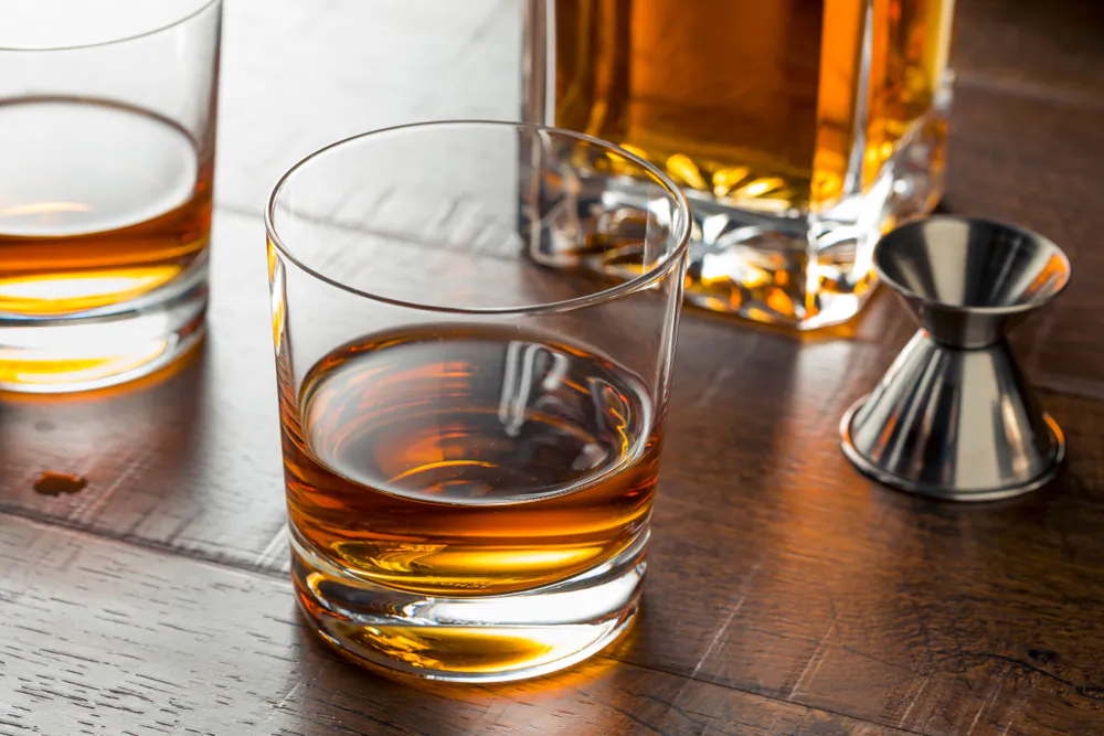 Bourbon whiskey, neat. (Shutterstock)