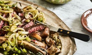 Butter-Basted Rib-Eye With Crunchy Fennel Salad