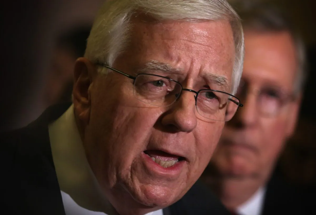 U.S. Sen. Michael Enzi (R-Wyo.) at the U.S. Capitol in Washington on March 24, 2015. Enzi asked the Congressional Budget Office to comment on a proposed bailout of union pension funds. (Alex Wong/Getty Images)