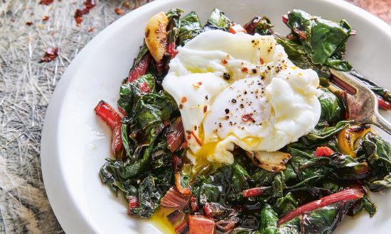 Poached Egg and Silky Braised Greens