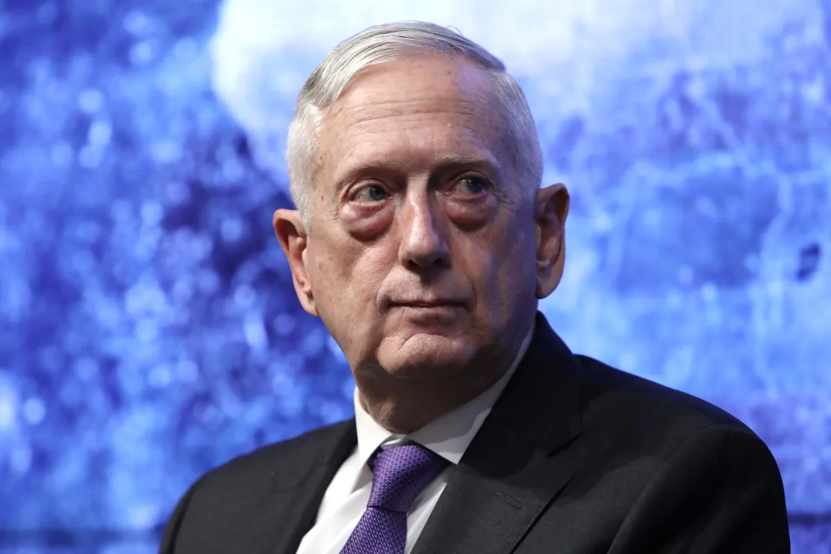 Former U.S. Secretary of Defense General Jim Mattis speaks at a Reuters Newsmaker event in New York, U.S. on Sept. 9, 2019. (Gary He/Reuters)