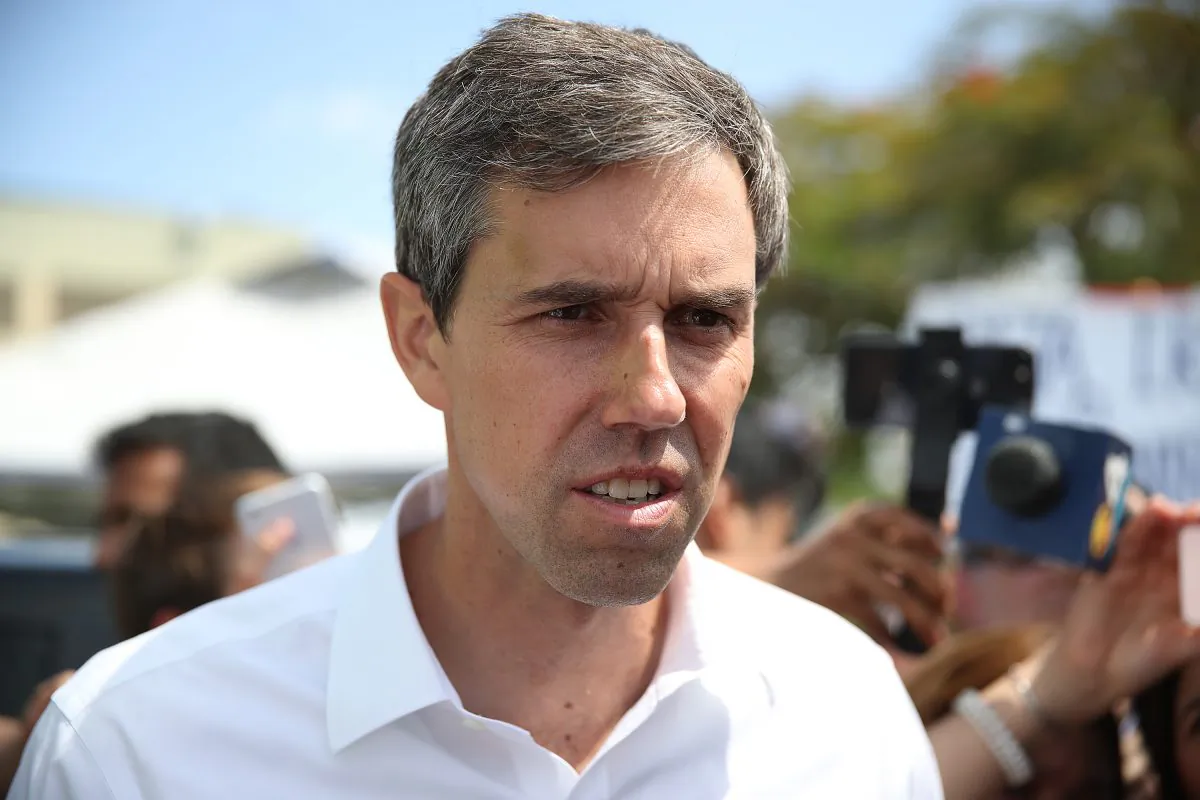 Democratic presidential candidate former Rep. Beto O’Rourke (D-Texas) speaks to the media as he visits the outside of a detention center for migrant children in Homestead, Fla., on Jun. 27, 2019. (Joe Raedle/Getty Images)