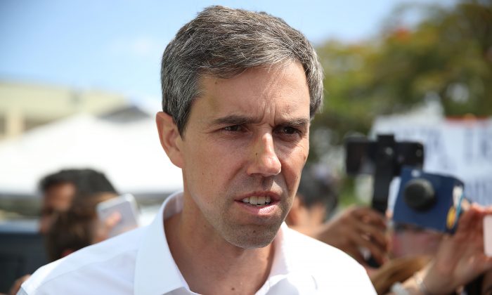Democratic presidential candidate former Rep. Beto O鈥橰ourke (D-Texas) speaks to the media as he visits the outside of a detention center for migrant children in Homestead, Fla., on Jun. 27, 2019. (Joe Raedle/Getty Images)