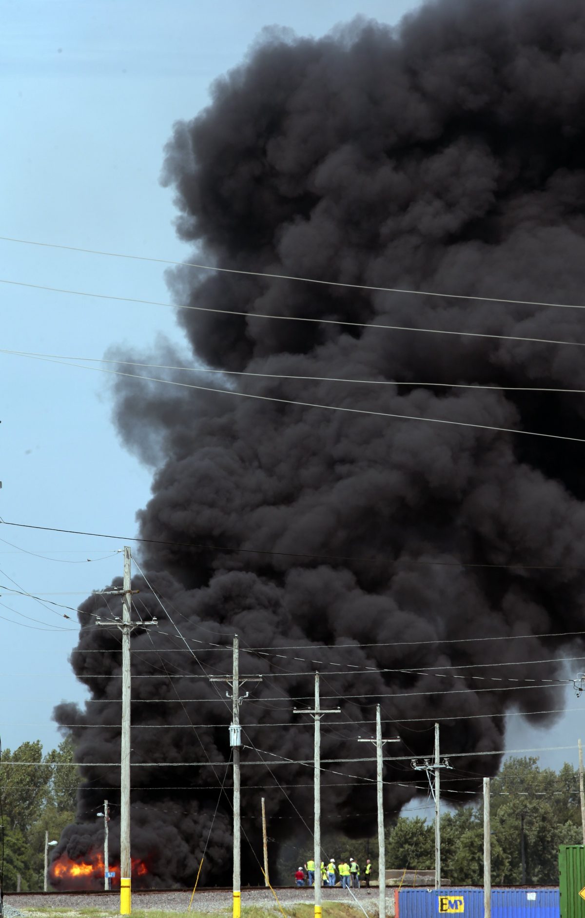 Massive Fire After Train Derails in Dupo, Illinois