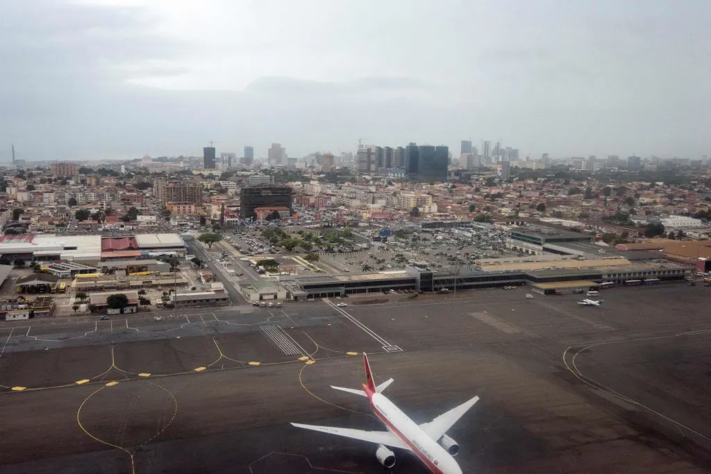 The main international airport of Angola, with the city of Luanda in the background, on Nov. 8, 2018. (Rodger Bosch/AFP/Getty Images)