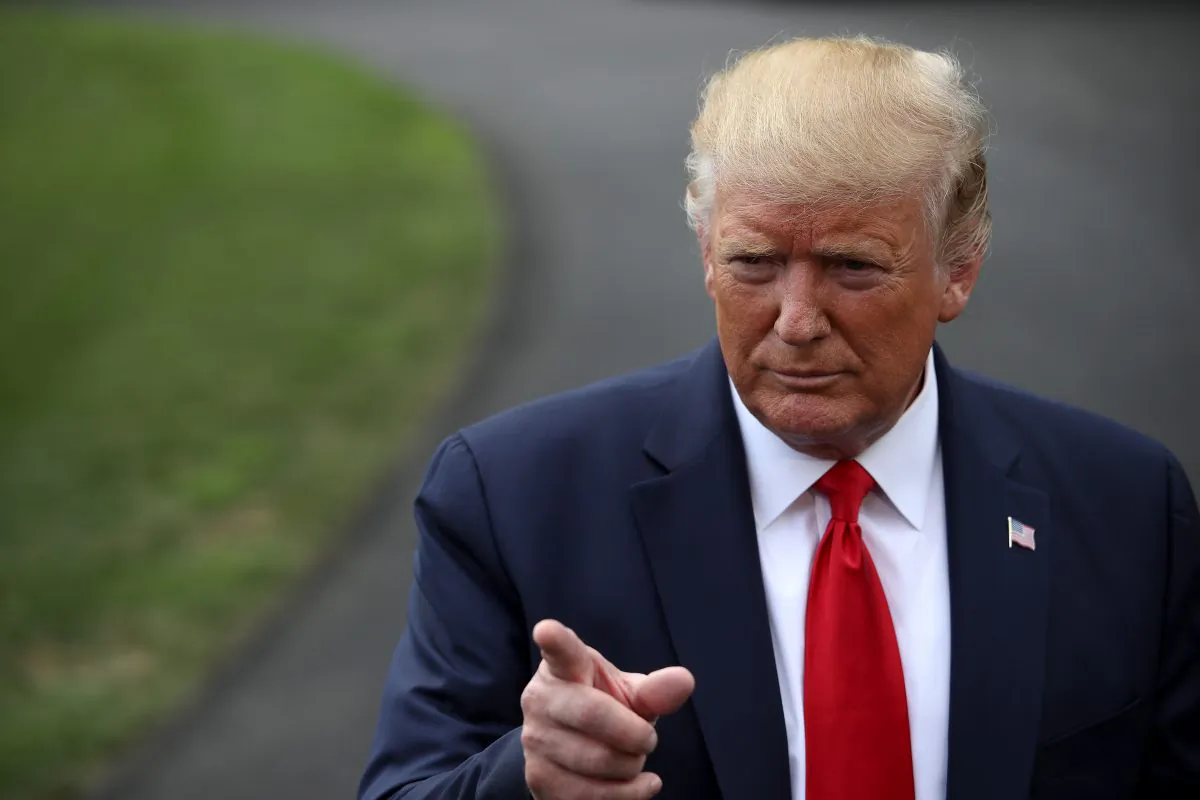 President Donald Trump speak to members of the press at the White House in Washington, on Sept. 9, 2019. (Win McNamee/Getty Images)