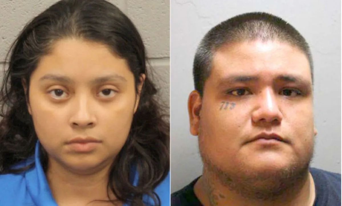 Priscilla Torres and Santiago Esparza are charged in the death of Torres' daughter. (Houston Police Department)
