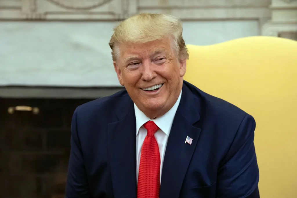 U.S. President Donald Trump speaks to the press in the Oval Office at the White House in Washington, on Sept. 11, 2019. (Nicholas Kamm/AFP/Getty Images)