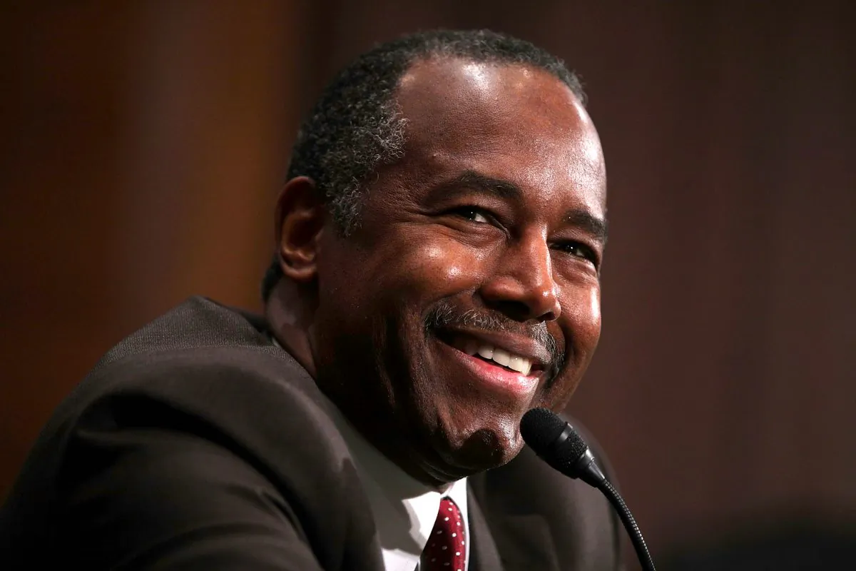 Then-Secretary of Housing and Urban Development-designate Ben Carson testifies during his confirmation hearing before Senate Banking, Housing and Urban Affairs Committee on Capitol Hill in Washington on Jan. 12, 2017. (Alex Wong/Getty Images)