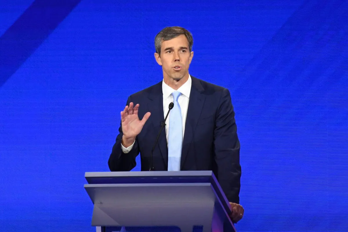 Democratic presidential hopeful former Texas Representative Beto O'Rourke speaks during the third Democratic primary debate of the 2020 presidential campaign season hosted by ABC News in partnership with Univision at Texas Southern University in Houston, Texas on Sept. 12, 2019. (Photo by Robyn Beck/AFP/Getty Images)