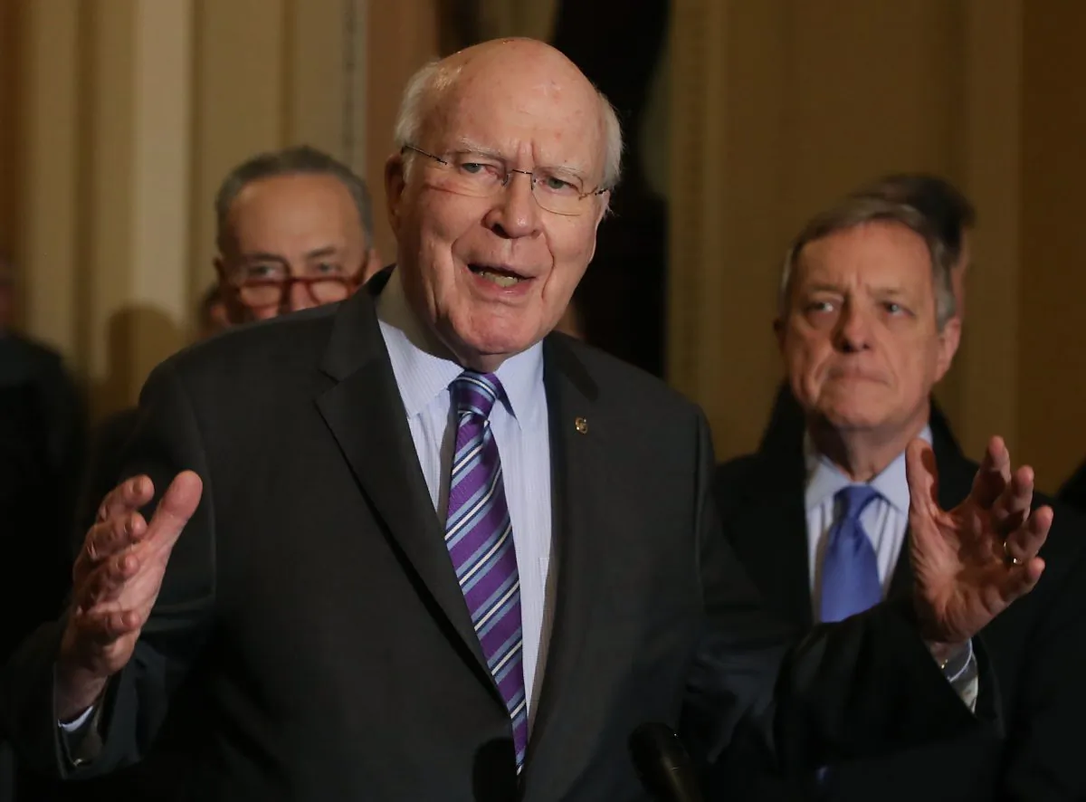 Sen. Patrick Leahy (D-VT) speaks at Capitol Hill on Feb. 12, 2019. (Mark Wilson/Getty Images)