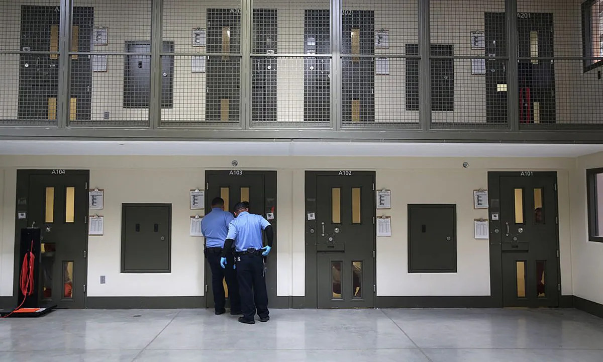 Adelanto Detention Facility operated for ICE by Geo Group in Adelanto, on Nov. 15, 2013. (John Moore/Getty Images)