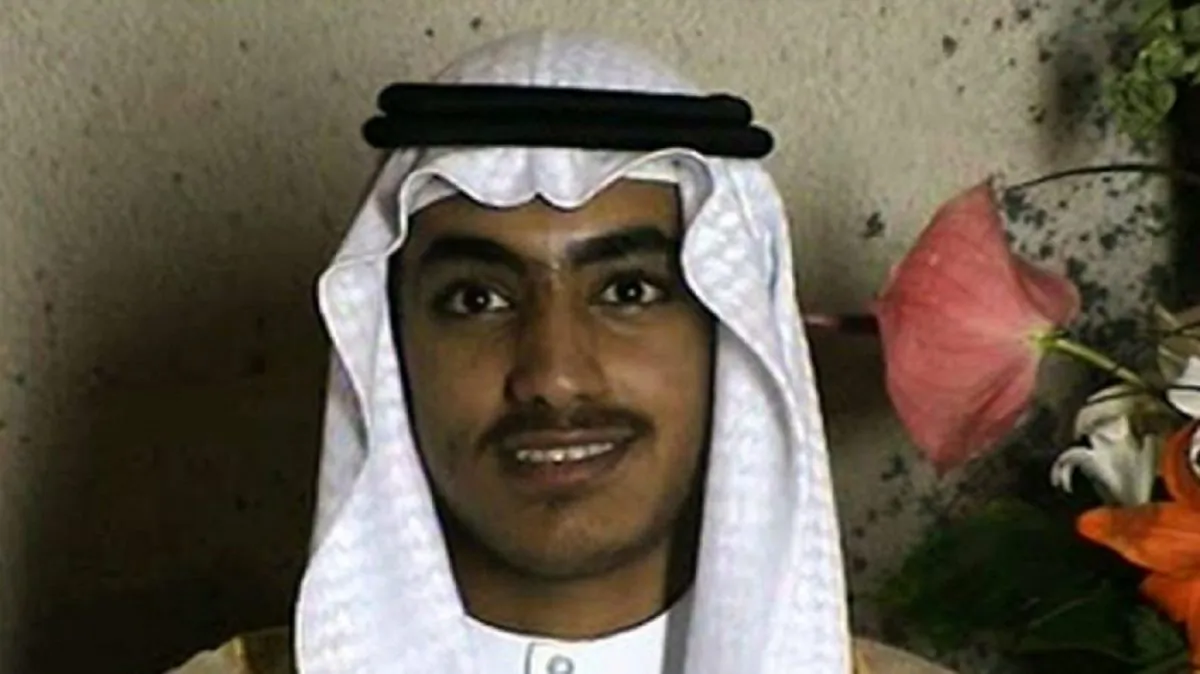 Hamza bin Laden is seen at his wedding in a file image from a video that was released Nov. 1, 2017 by the CIA in a trove of material recovered during the May 2011 raid that killed al-Qaeda leader Osama bin Laden at his compound in Pakistan. (CIA via AP)